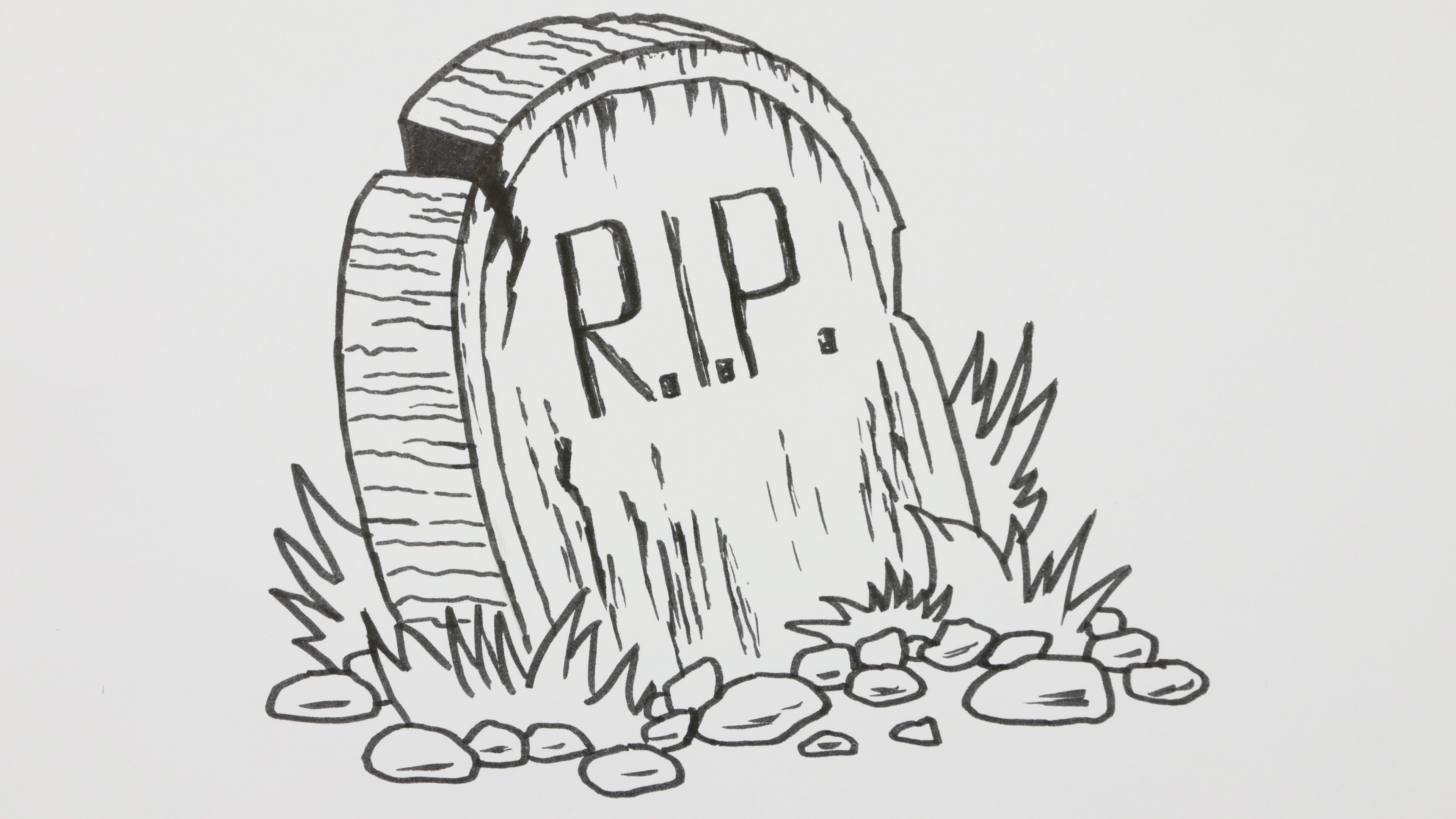 Gravestone Drawing Realistic | Drawing Skill