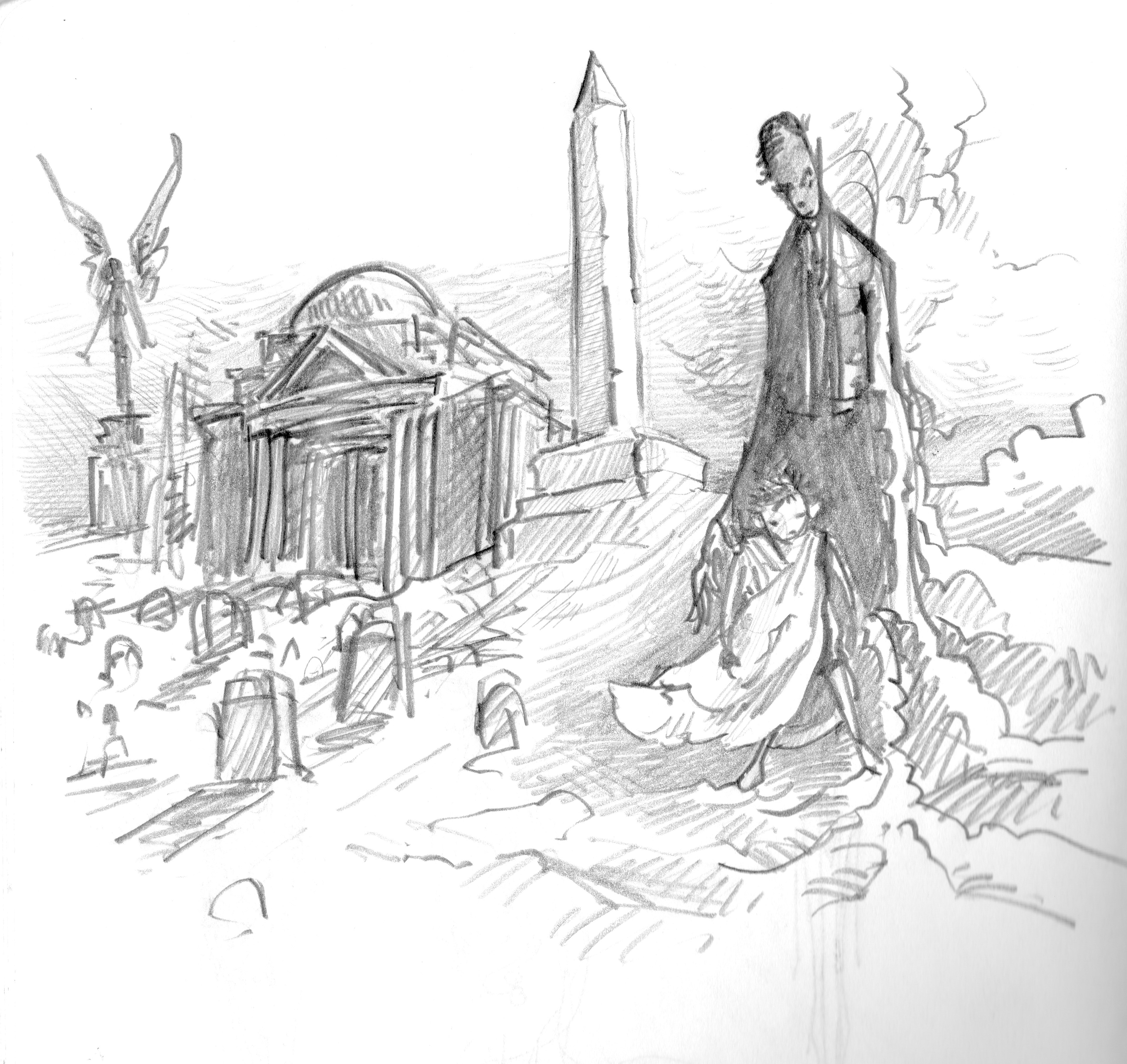 Graveyard Art Drawing