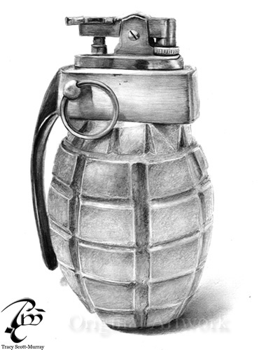 Grenade Amazing Drawing