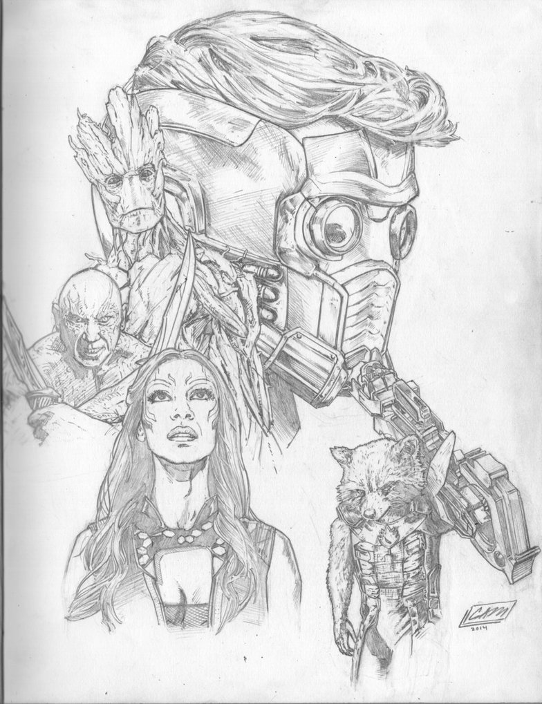 Guardians of The Galaxy Drawing Sketch