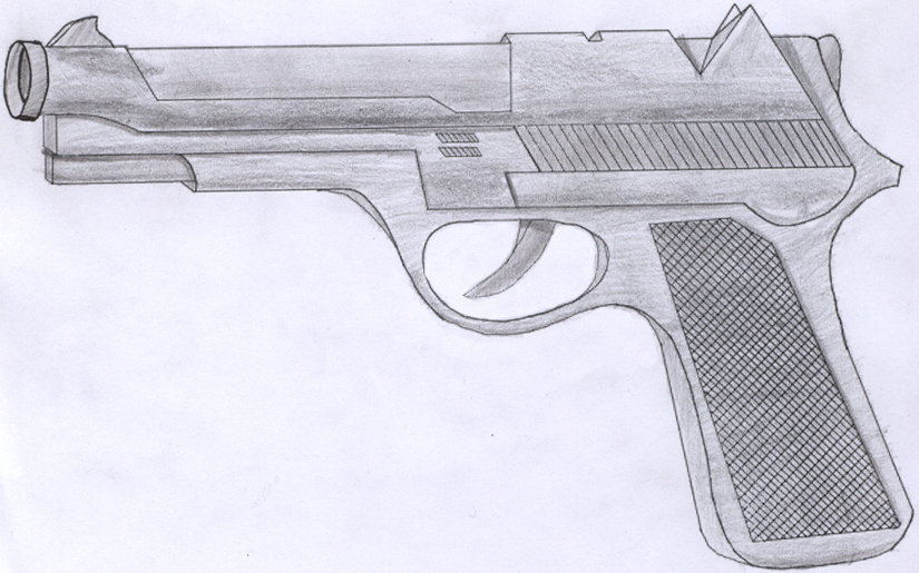 Gun Drawing Best