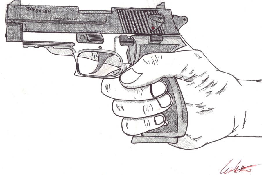 Gun Drawing Picture