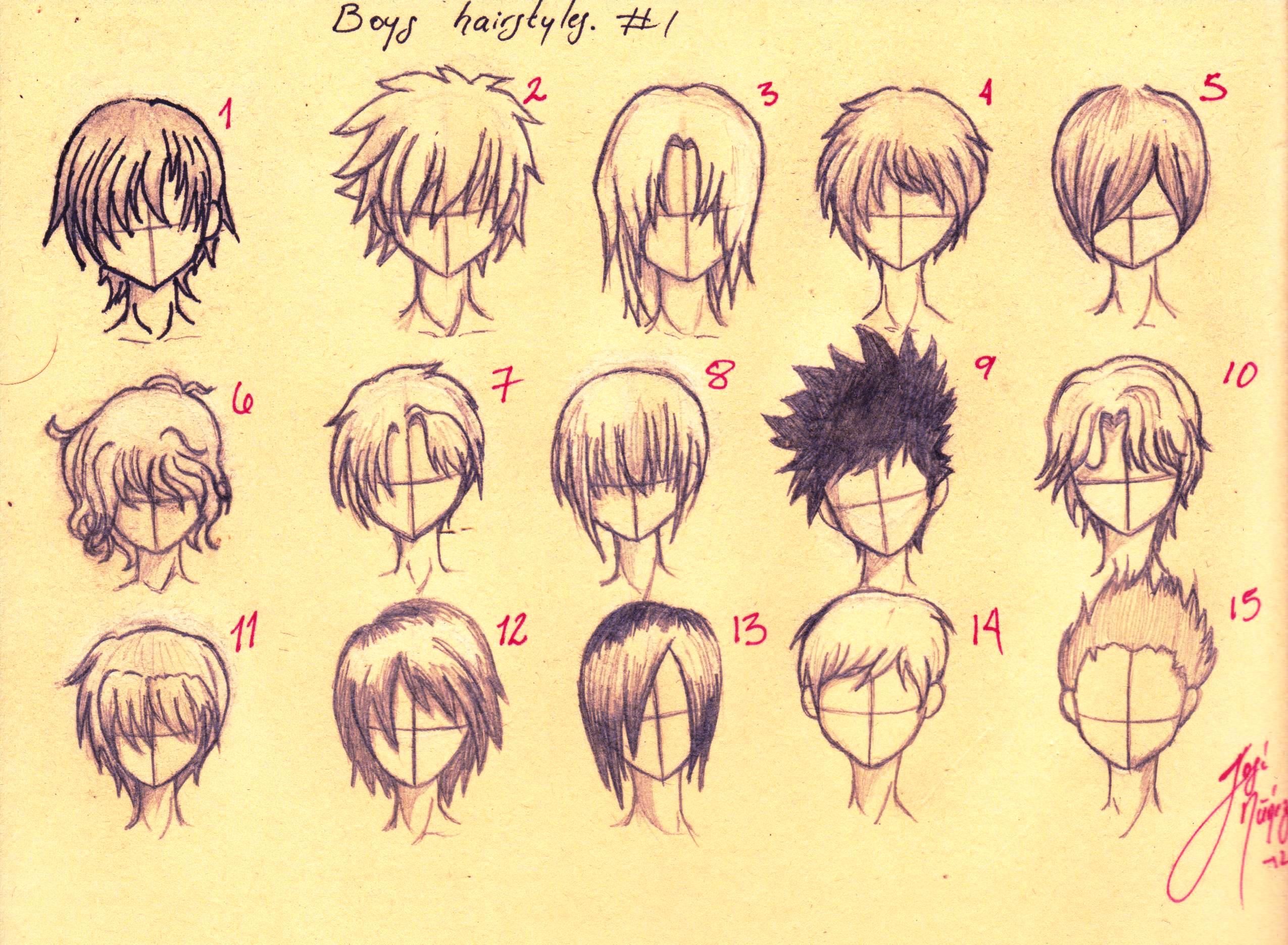 Hair For Boys Drawing Picture - Drawing Skill