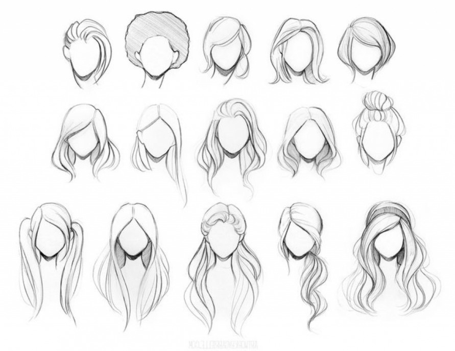 Hairstyles To Draw Easy Hair Style 2018 Drawing Skill