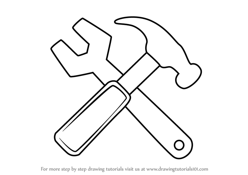 How To Draw Thor's Hammer - Step By Step Thor Hammer Drawing PNG Image |  Transparent PNG Free Download on SeekPNG