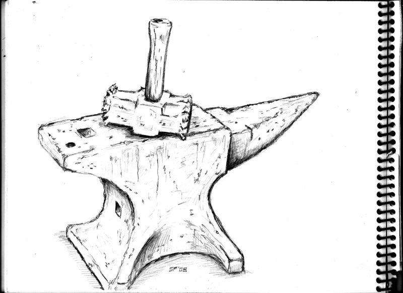 Hammer Realistic Drawing
