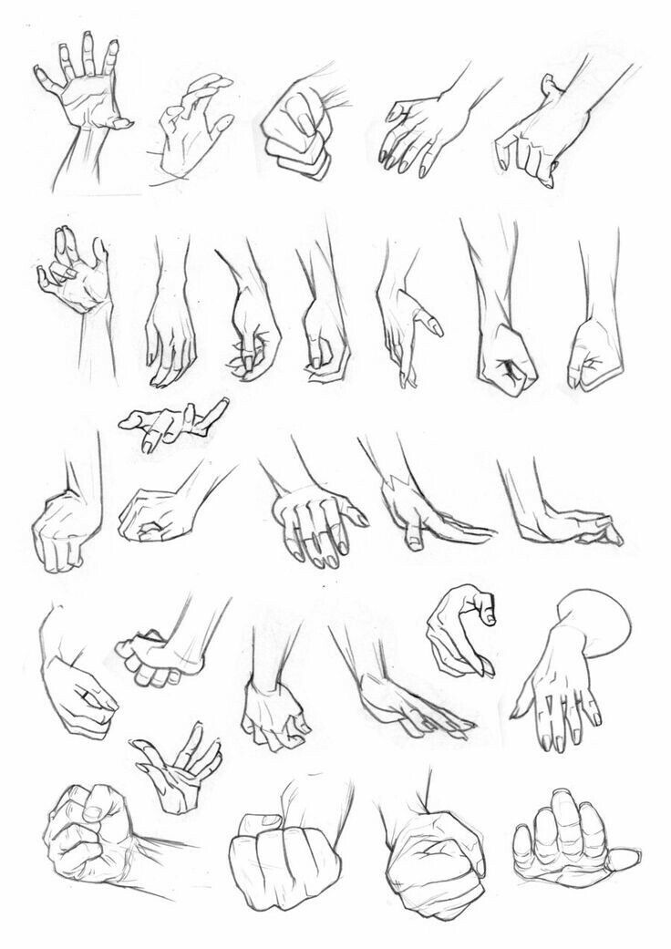 Hand Reference Drawing Art