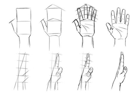 Hand Reference Drawing Creative Art