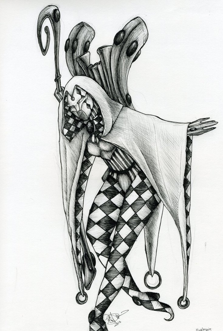 Harlequin Drawing Picture