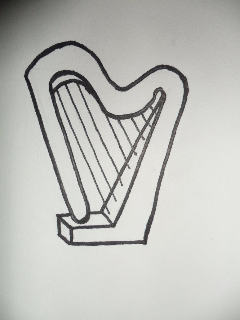 Harp Drawing Creative Art