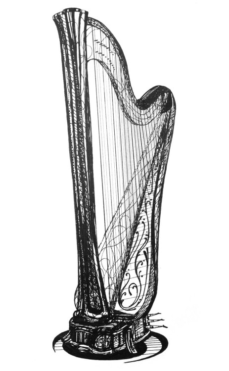 Harp Drawing Photo