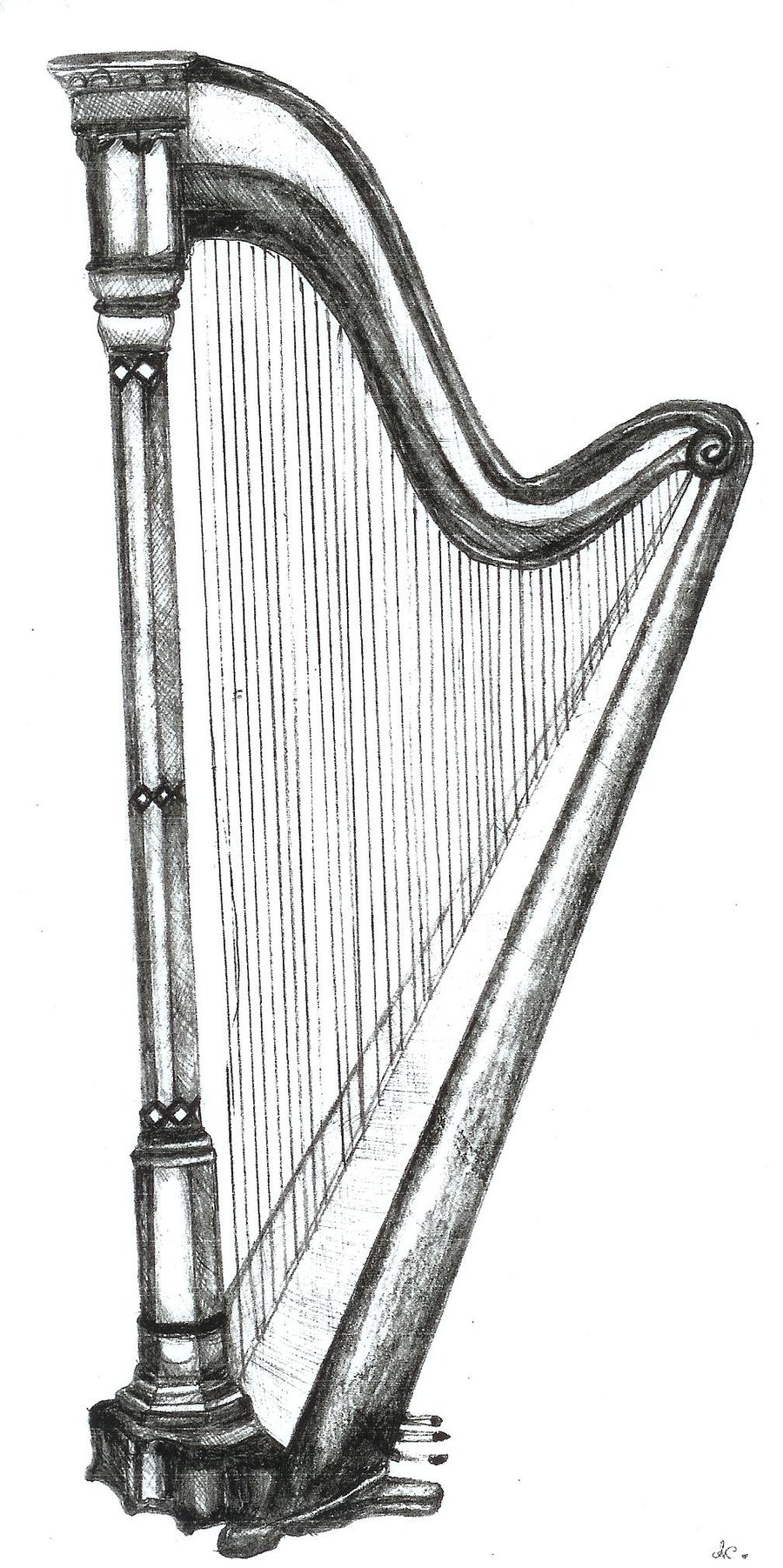 Harp Drawing