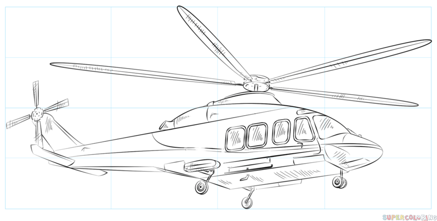 Helicopter Drawing Art