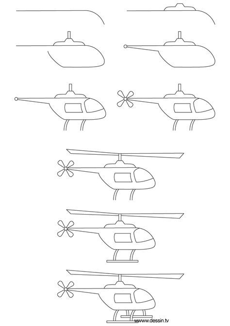 Helicopter Drawing Pics