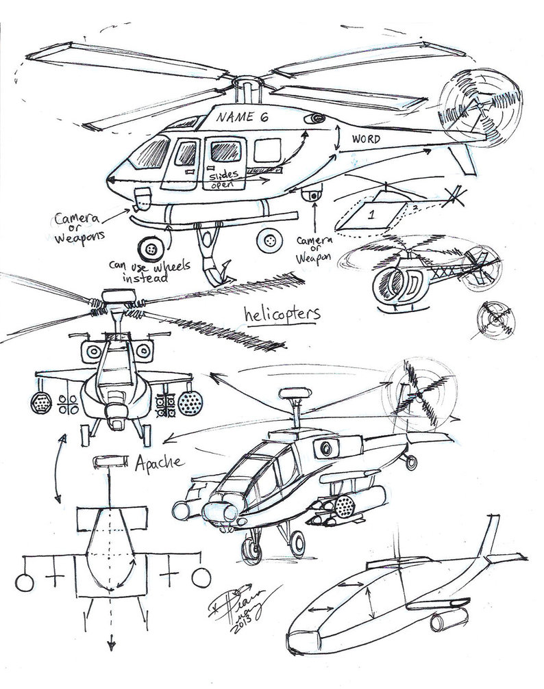 Helicopter Drawing Picture