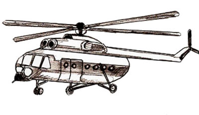 Helicopter Drawing Realistic