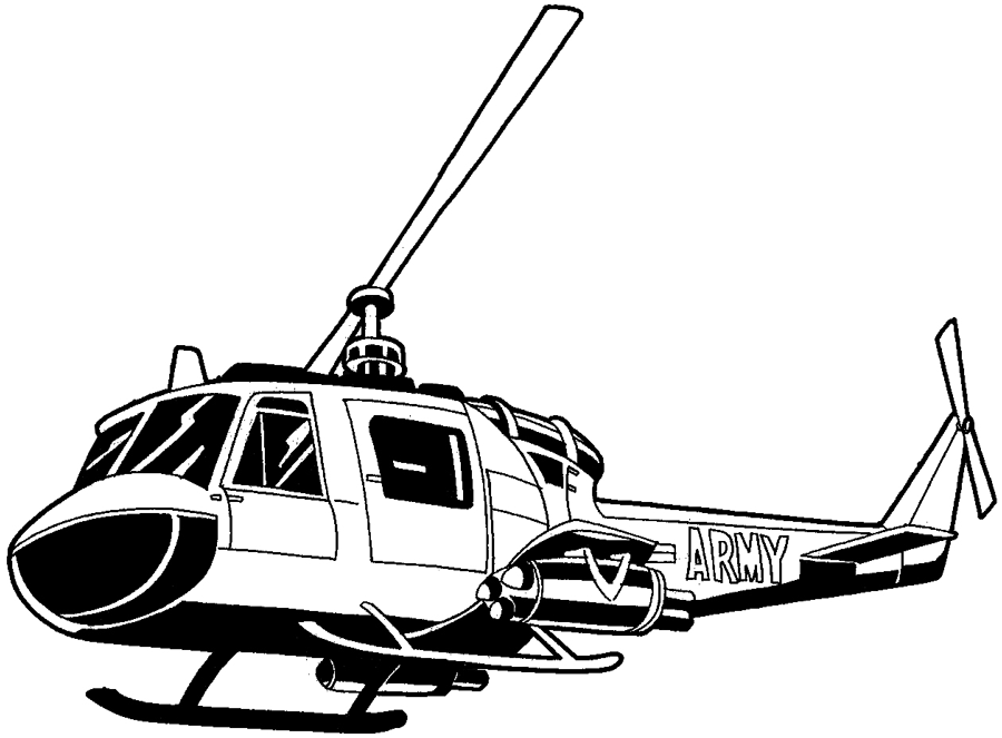 Helicopter Drawing Sketch