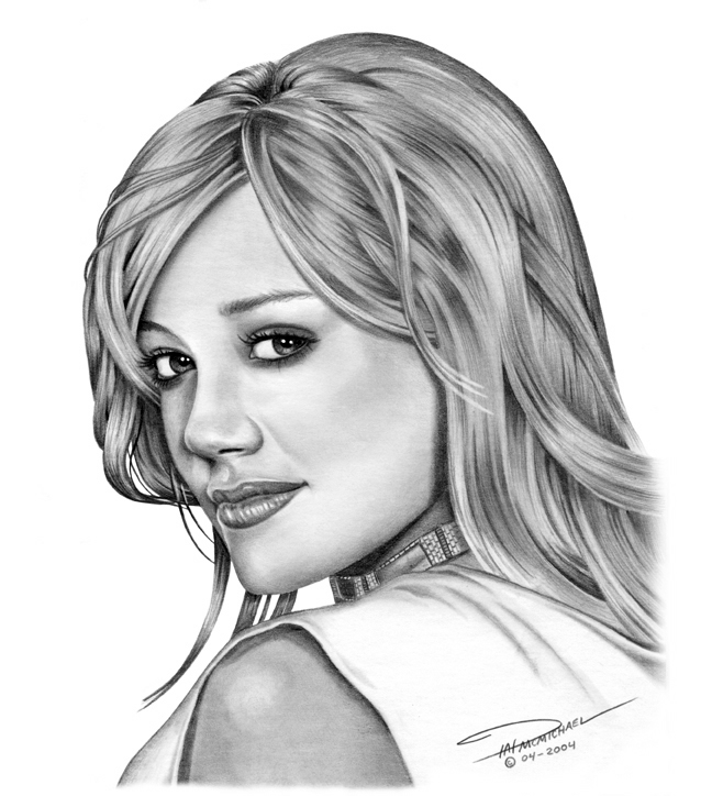 Hilary Duff Drawing Art