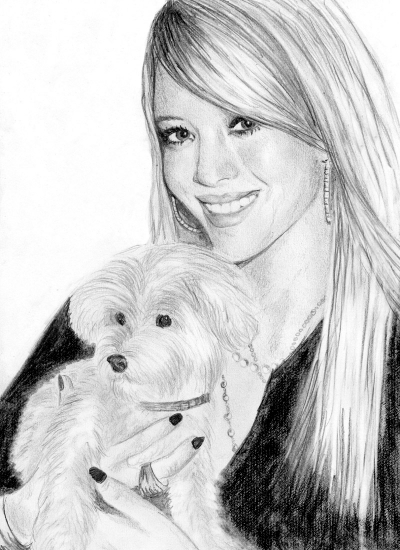 Hilary Duff Drawing Pictures