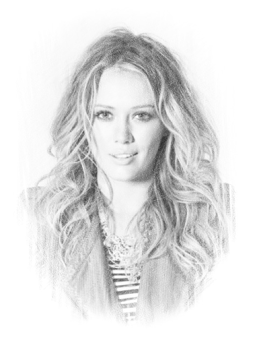 Hilary Duff Drawing Sketch