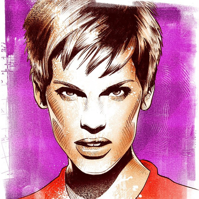 Hilary Swank Drawing Pics