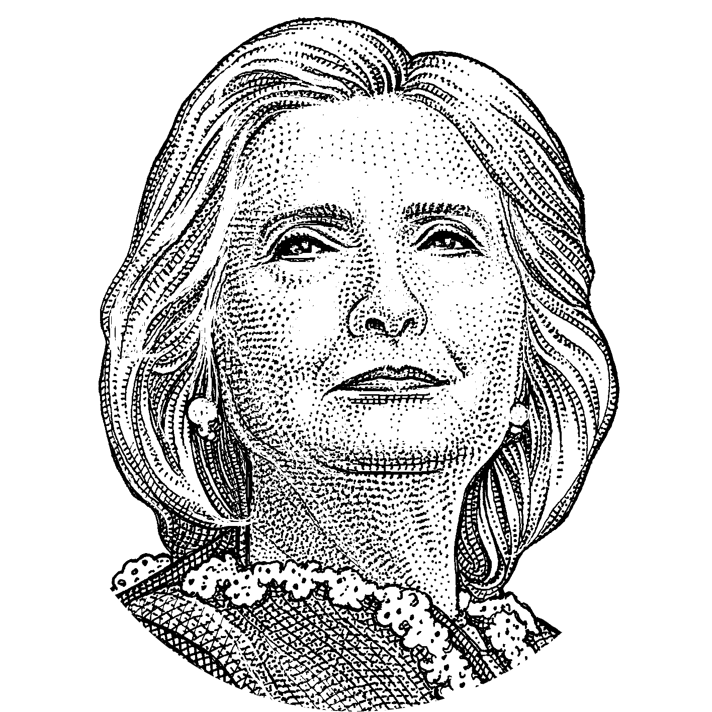 Hillary Clinton Drawing High-Quality