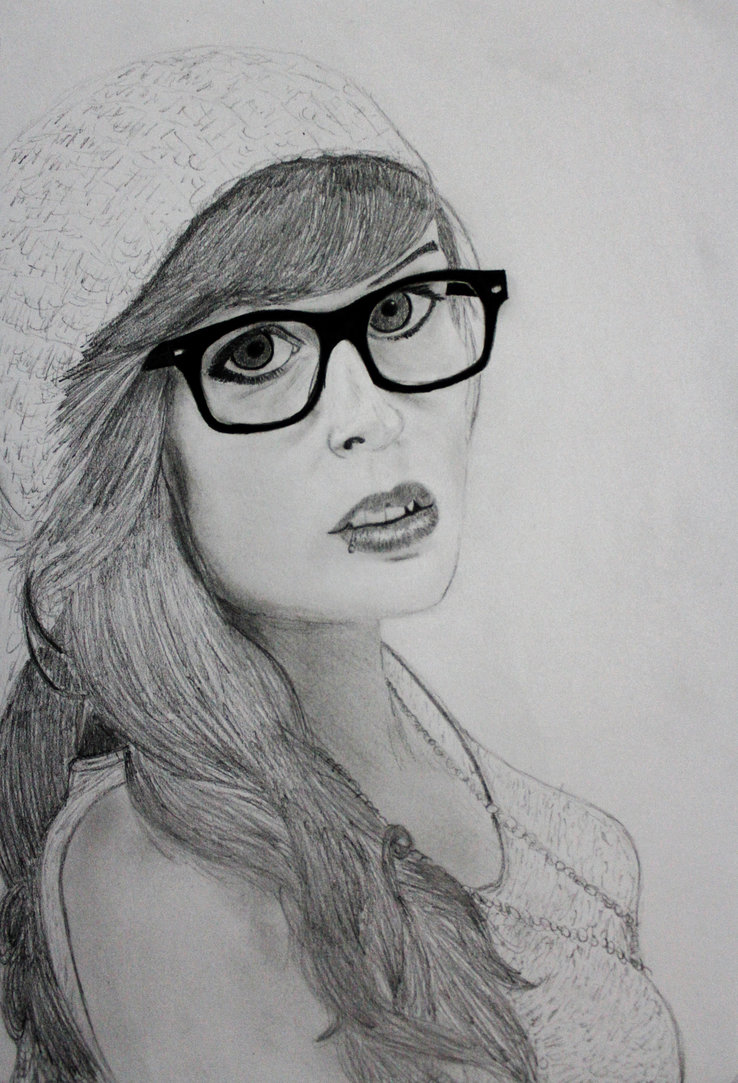 Hipster Girl Drawing Amazing
