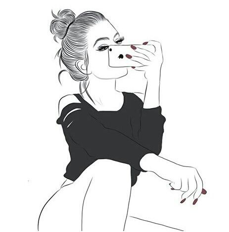 Hipster Girl Drawing Pic