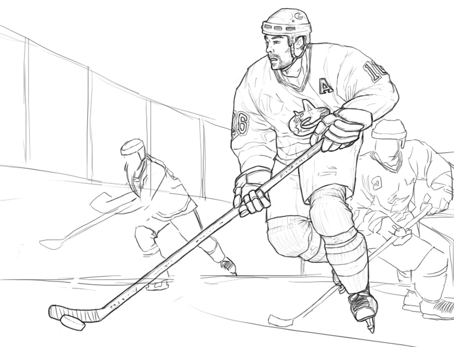 Hockey Image Drawing