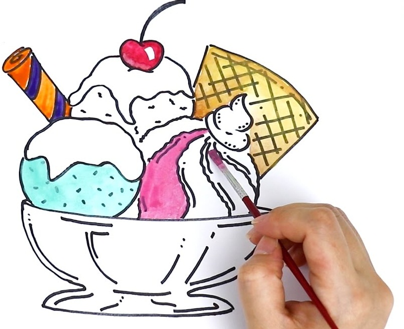 Ice Cream Drawing Photo