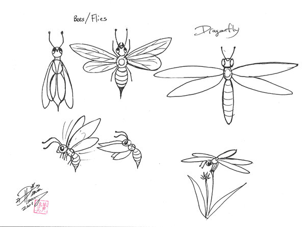 Insect Drawing Sketch