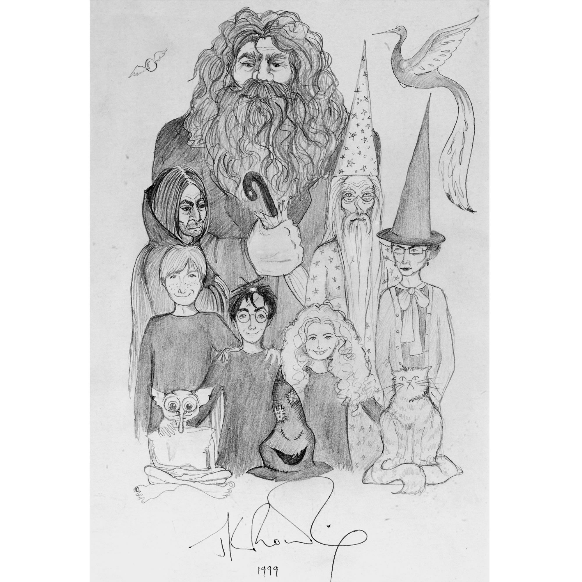 J K Rowling Drawing Beautiful Image