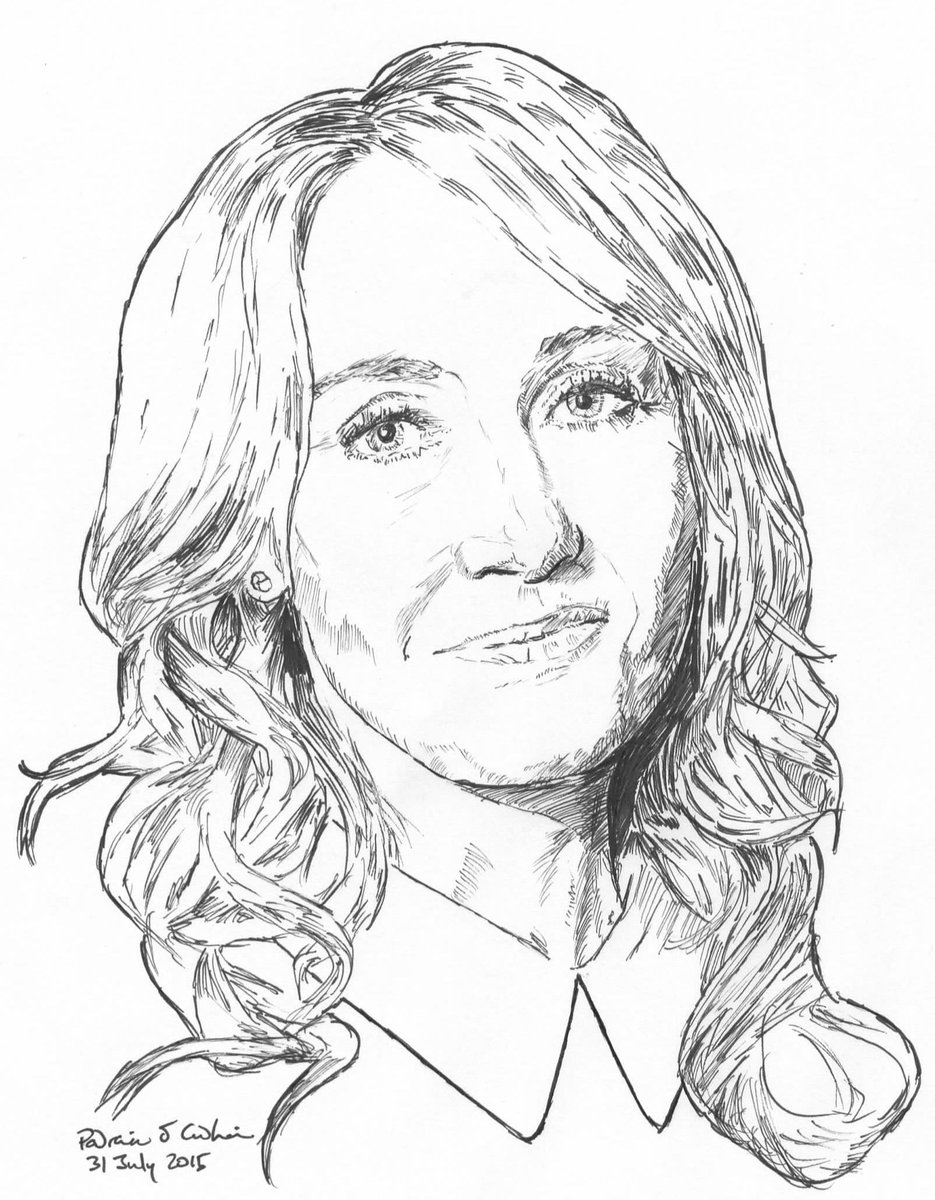J K Rowling Drawing High-Quality