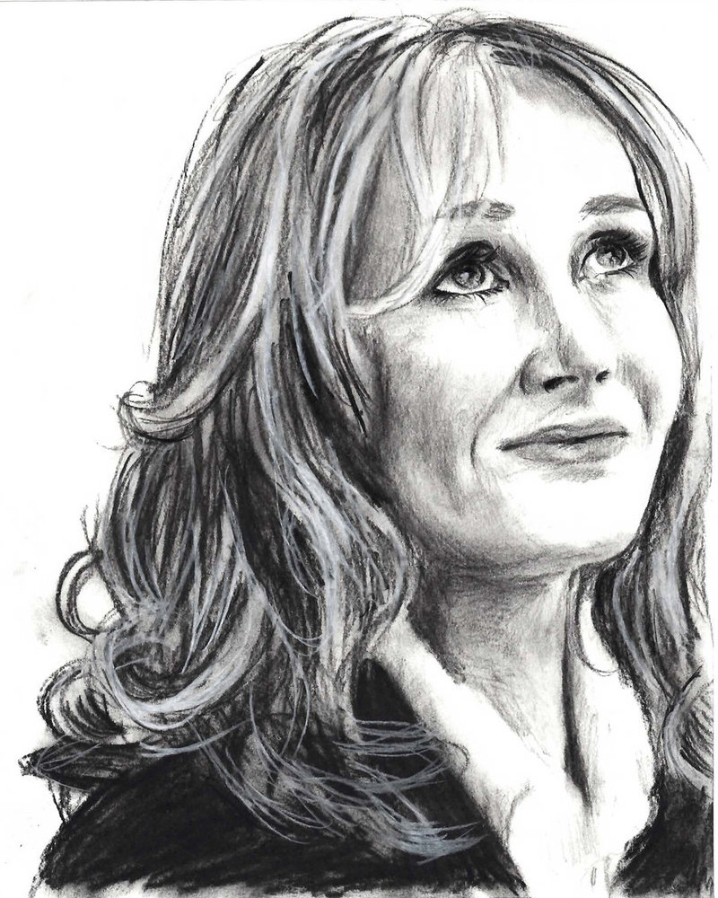 J K Rowling Drawing Picture