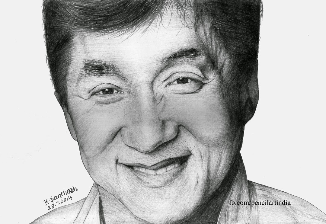 Sketch of Drawing Jackie Chan  Easy Drawing  step by step for beginners   YouTube