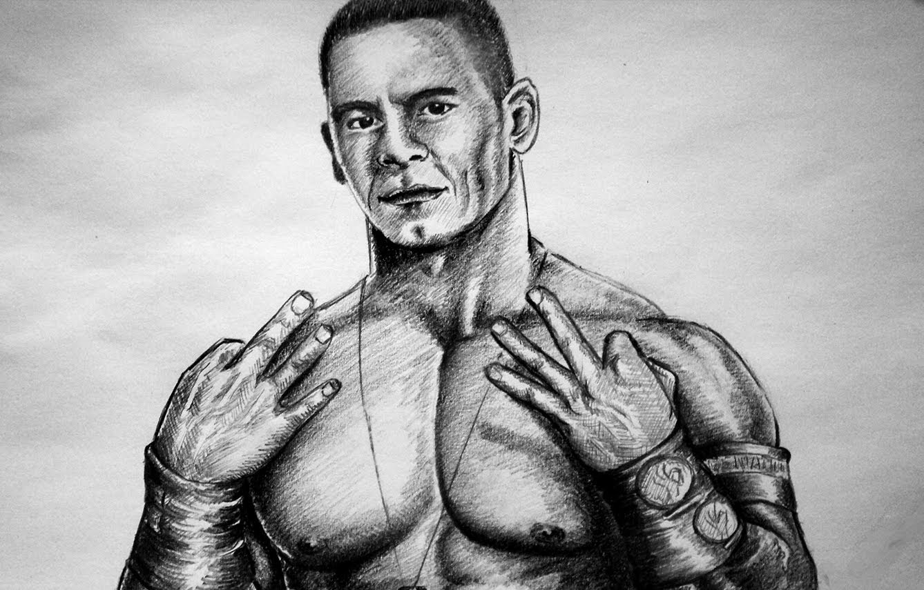 John Cena Drawing High-Quality