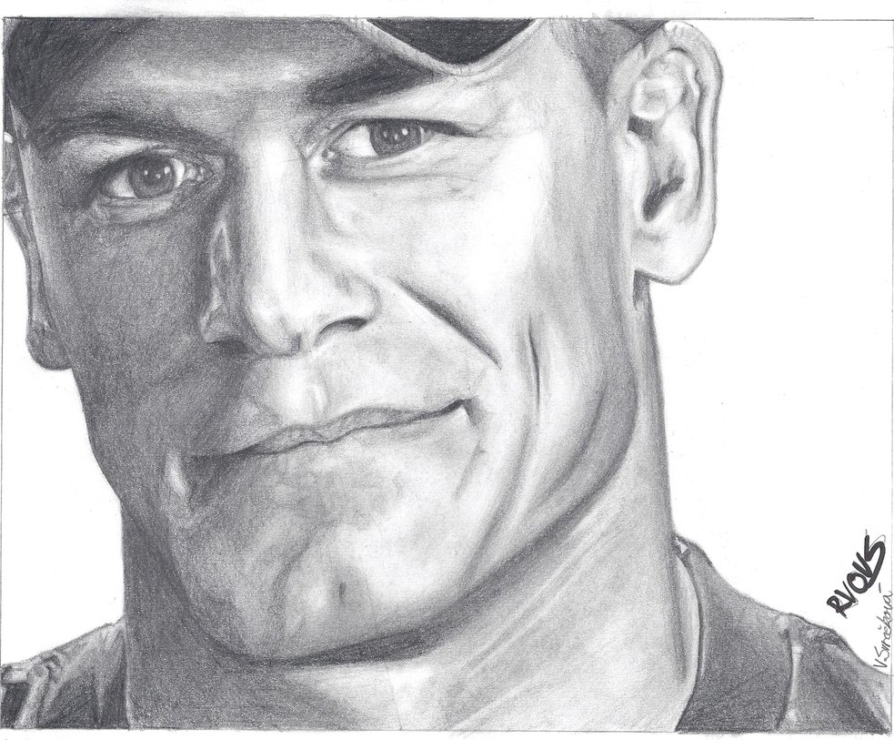 John Cena Drawing Picture  Drawing Skill