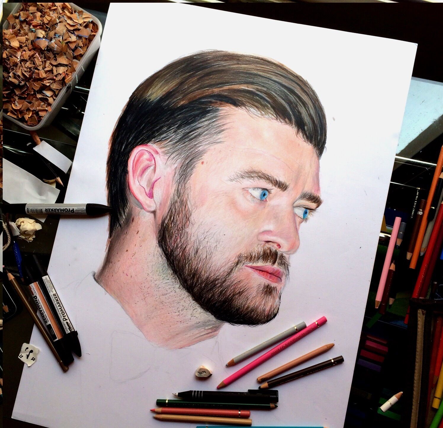 Justin Timberlake Drawing Pictures