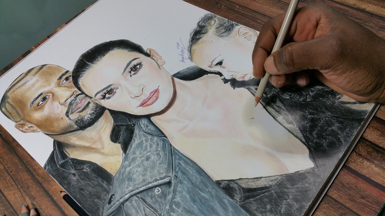 Kim Kardashian Drawing Beautiful Art