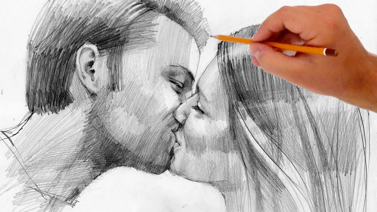 Kiss Drawing Beautiful Art