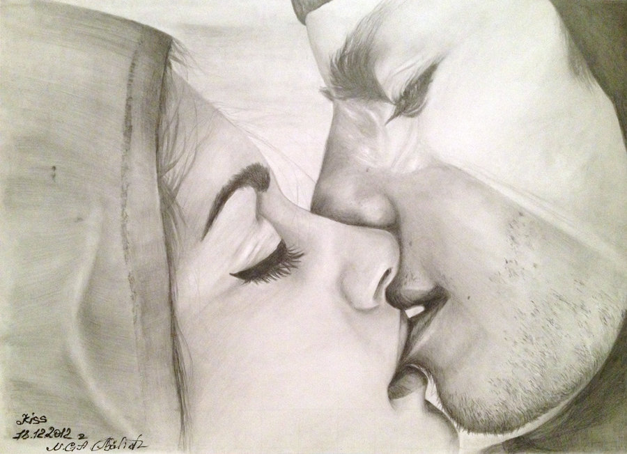 Kiss Drawing Beautiful Image