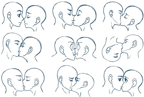 Kiss Drawing High-Quality