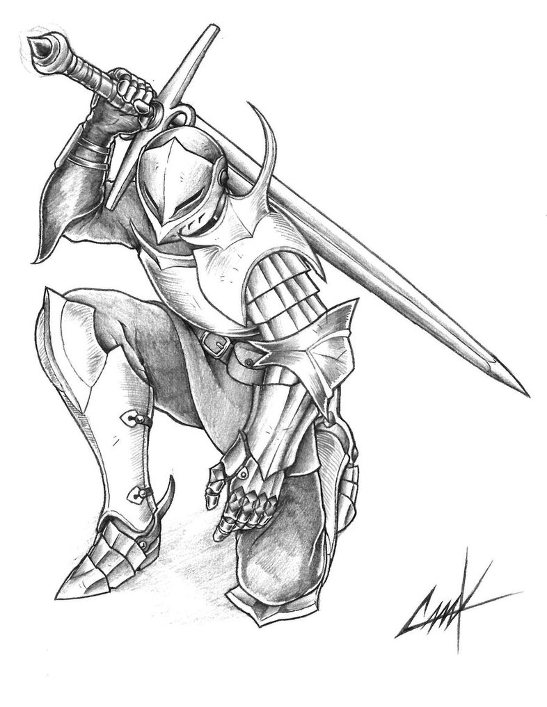 Knight Art Drawing