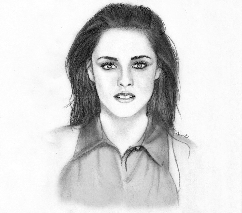 Kristen Stewart Realistic Drawing