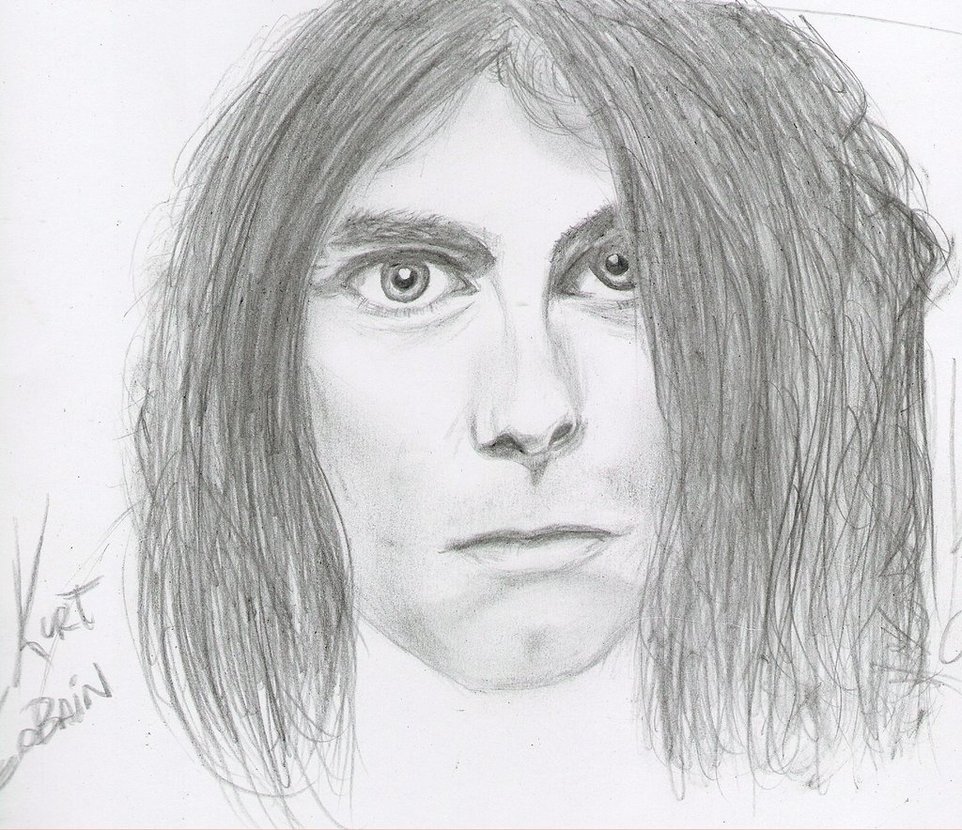 Kurt Cobain Drawing Beautiful Image
