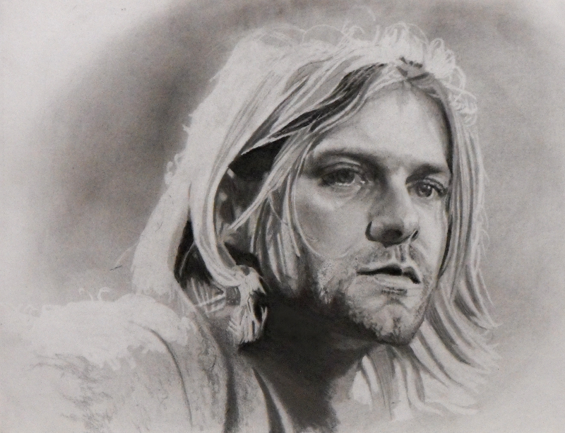 Kurt Cobain Drawing High-Quality