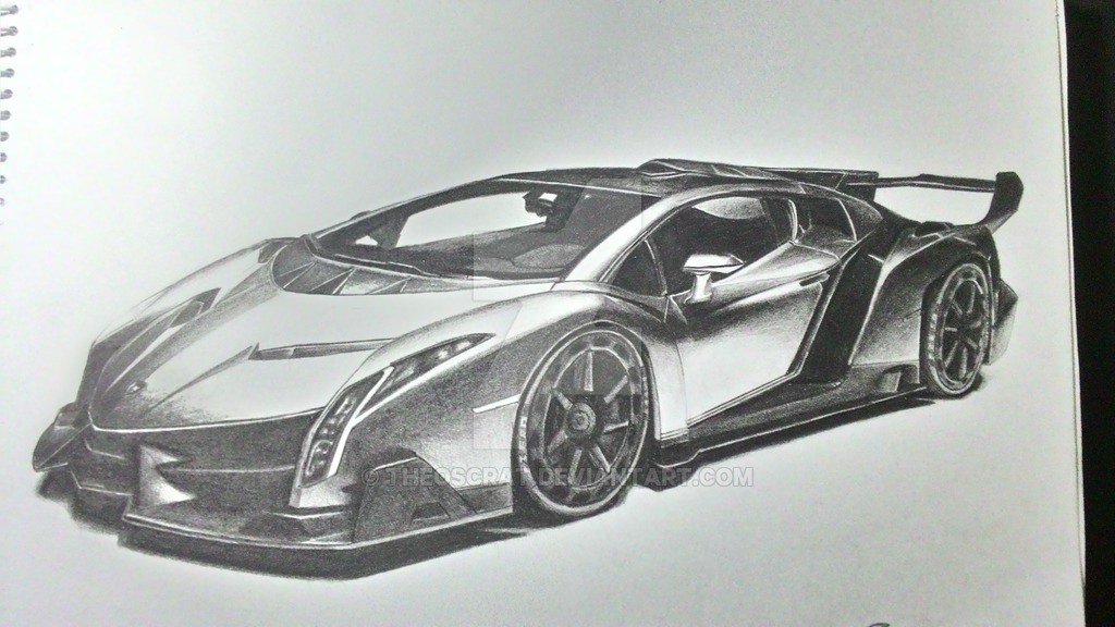 Lamborghini Veneno Art Drawing