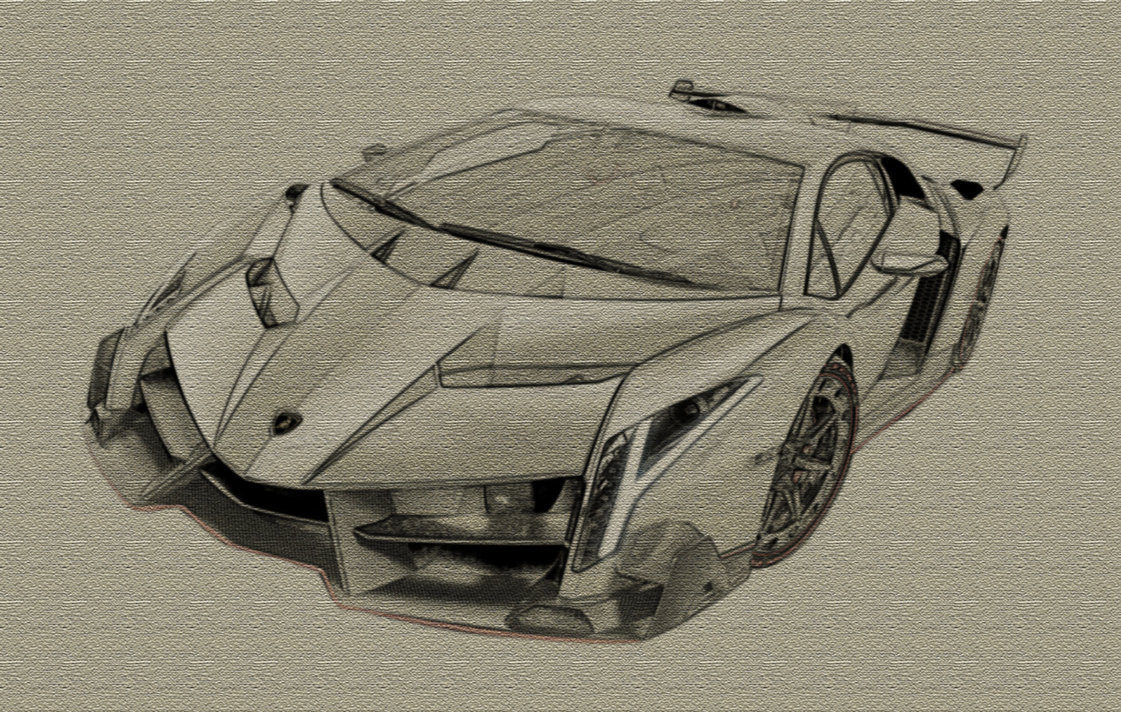 Lamborghini Veneno Drawing Beautiful Image