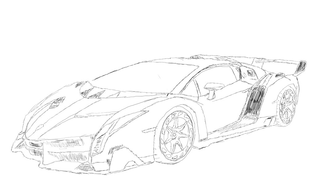 Lamborghini Veneno Drawing Best