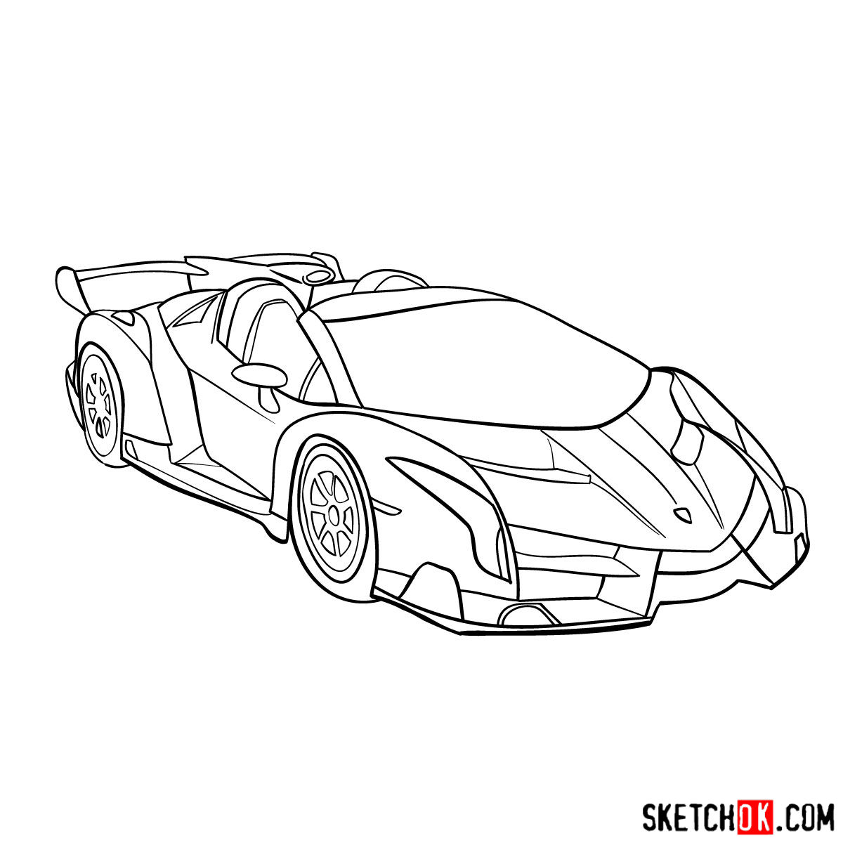 Lamborghini Veneno Drawing Image